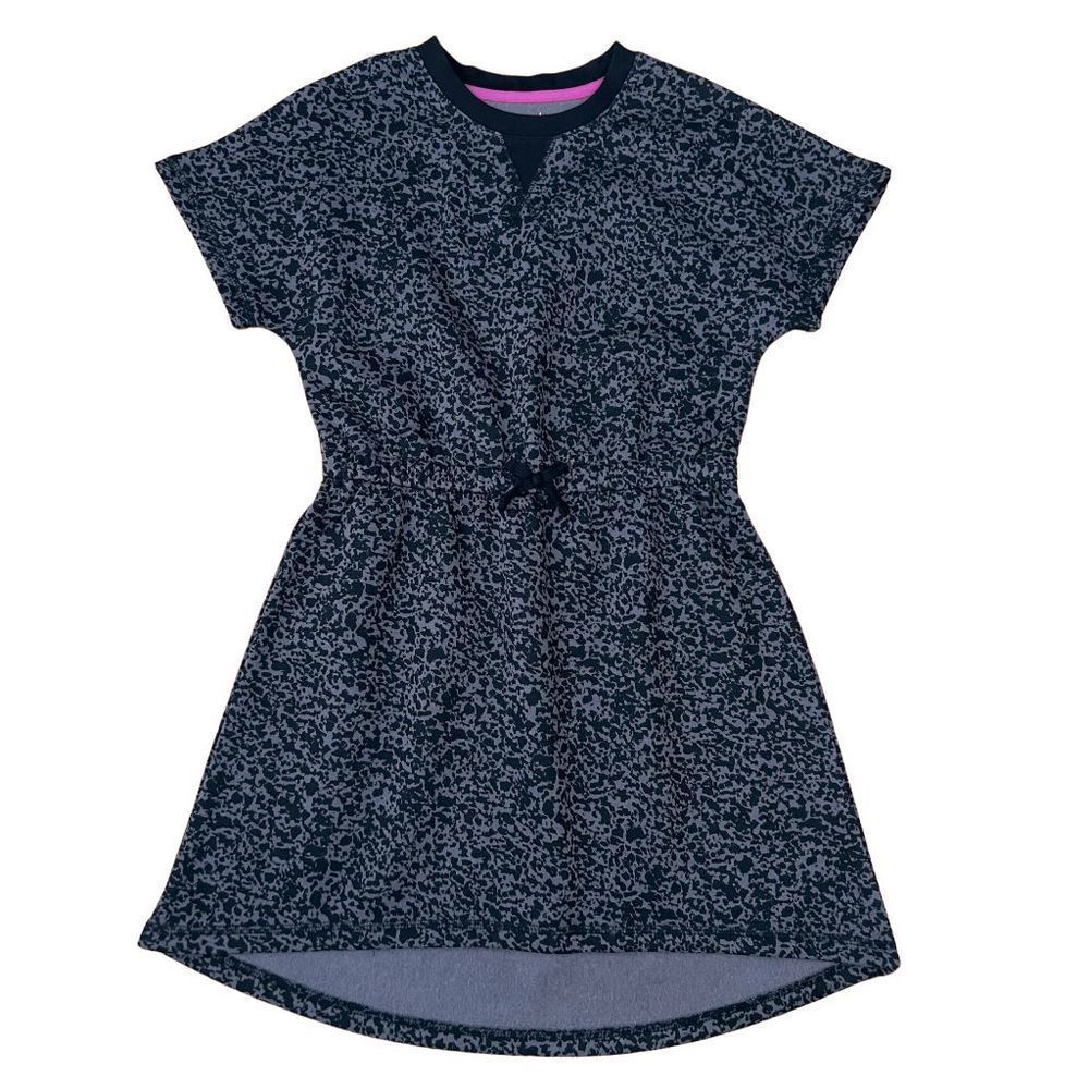 Xersion Girl's Size L-14 Short Sleeve Sweatshirt Fabric Grey-Black Dress NWT